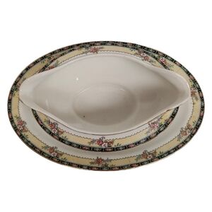 Homer Laughlin Gravy Boat Vintage Roses